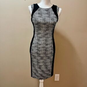 White House Black Market Black and Tweed Dress Size 0P